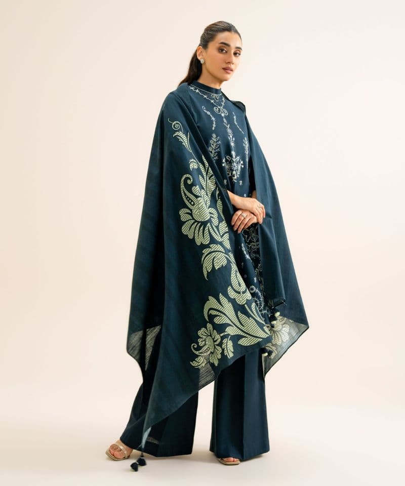 3 Piece - Embroidered Light Khaddar Suit thumbnail