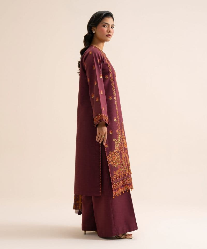 3 Piece - Embroidered Light Khaddar Suit thumbnail