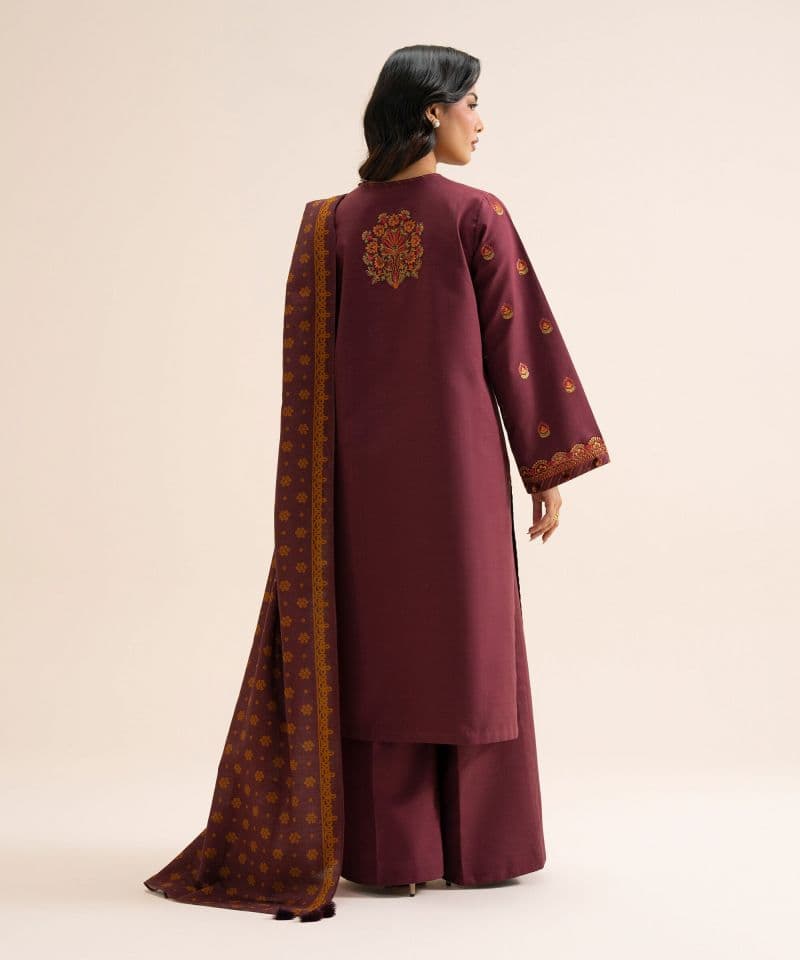 3 Piece - Embroidered Light Khaddar Suit thumbnail