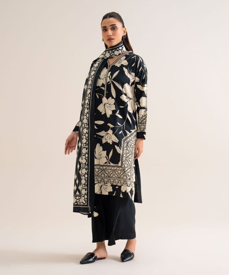 3 Piece - Printed Viscose Linen Suit thumbnail