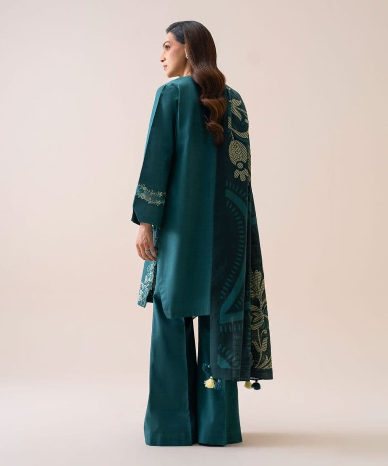 3 Piece - Embroidered Light Khaddar Suit thumbnail