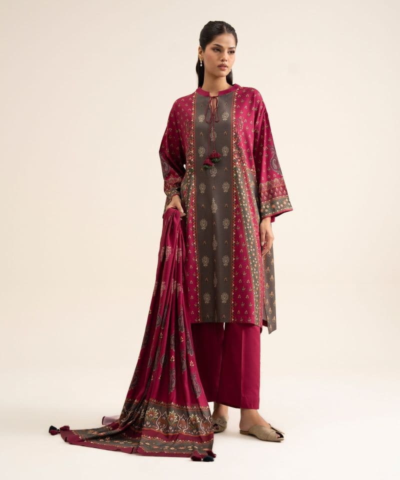 3 Piece - Printed Viscose Linen Suit thumbnail