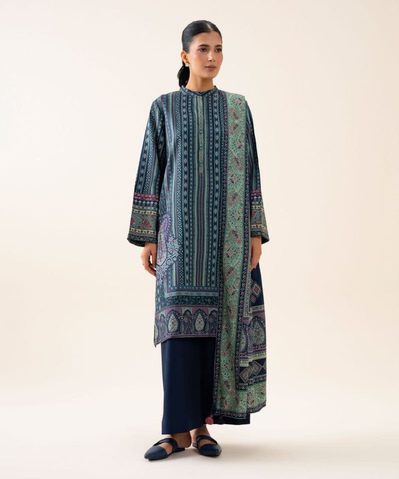 3 Piece - Printed Viscose Linen Suit thumbnail