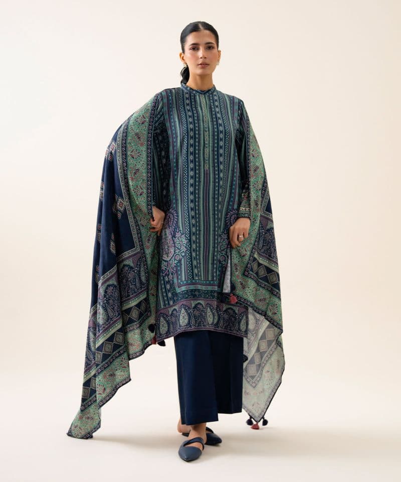 3 Piece - Printed Viscose Linen Suit thumbnail