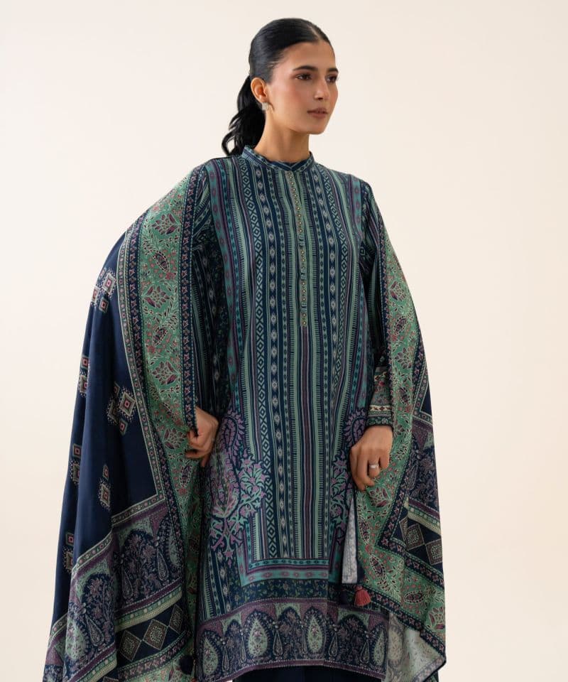 3 Piece - Printed Viscose Linen Suit thumbnail