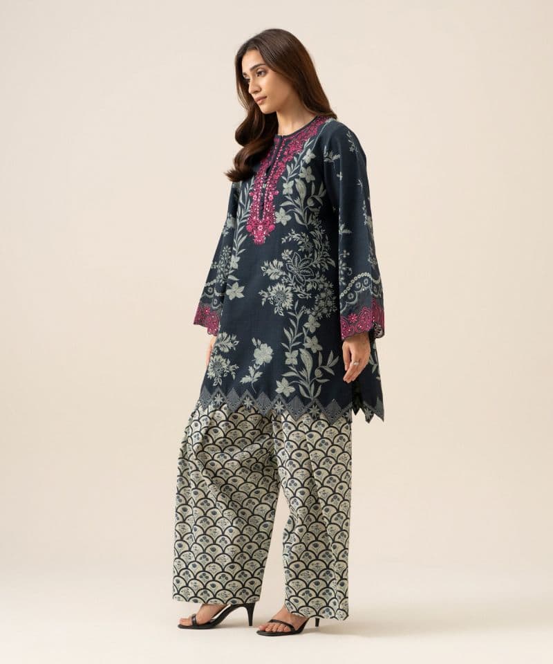 2 Piece - Embroidered Light Khaddar Suit thumbnail