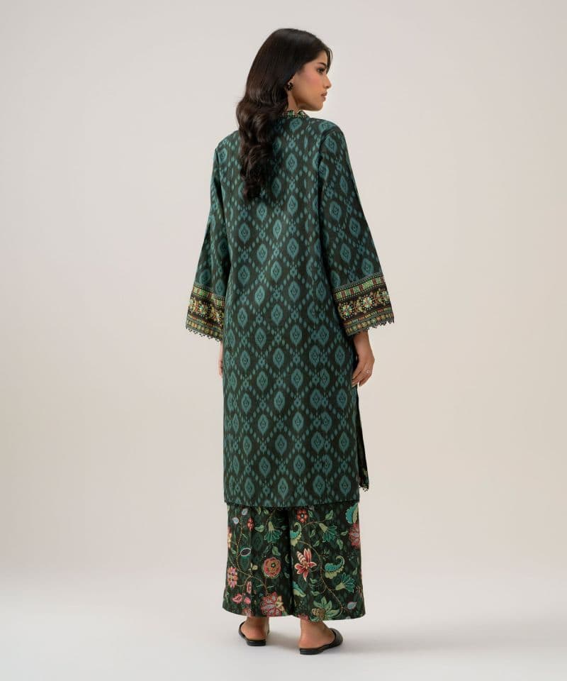2 Piece - Printed Linen Suit