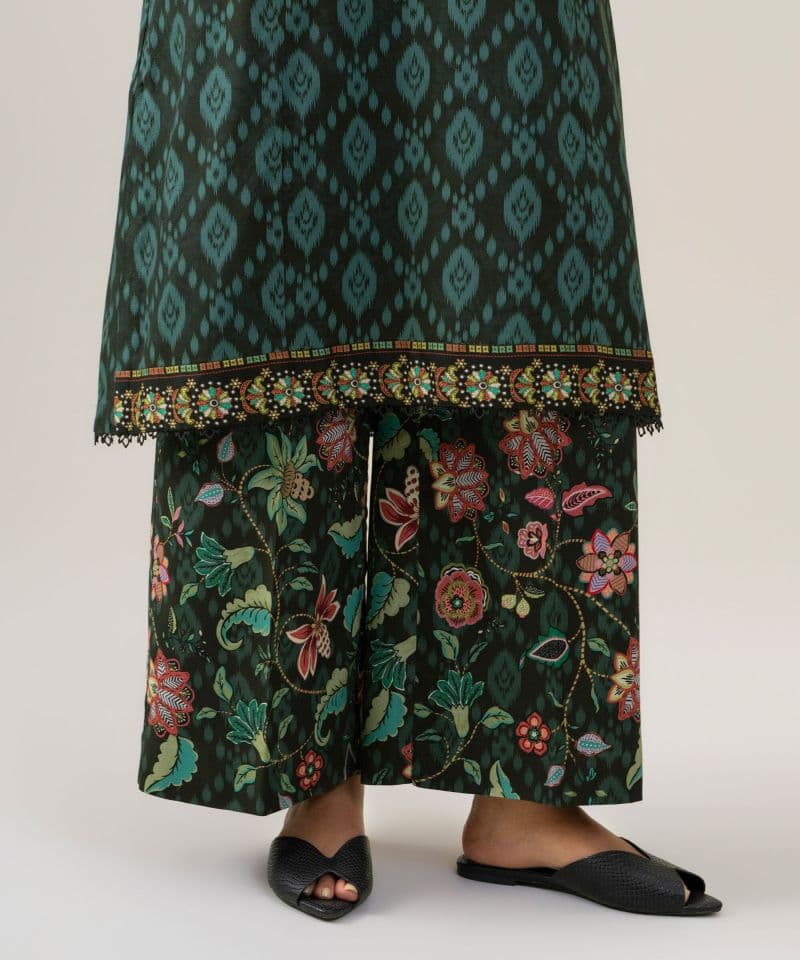 2 Piece - Printed Linen Suit