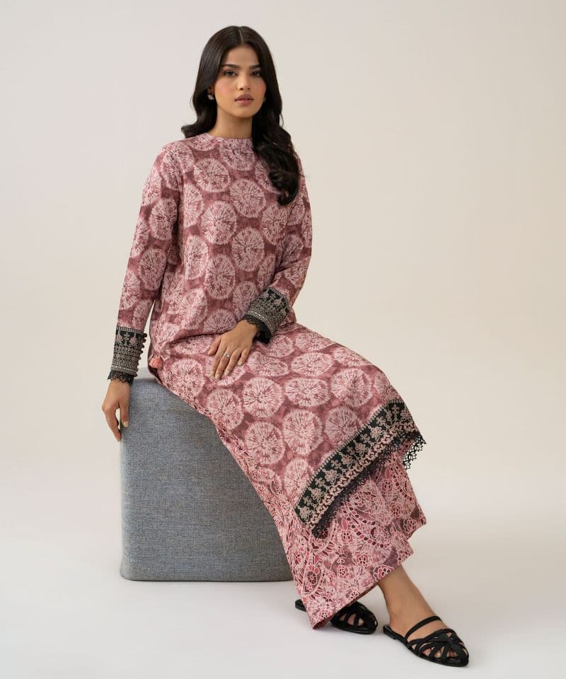 2 Piece - Printed Linen Suit