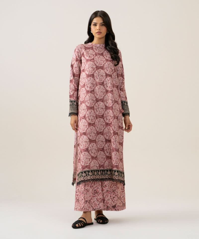 2 Piece - Printed Linen Suit