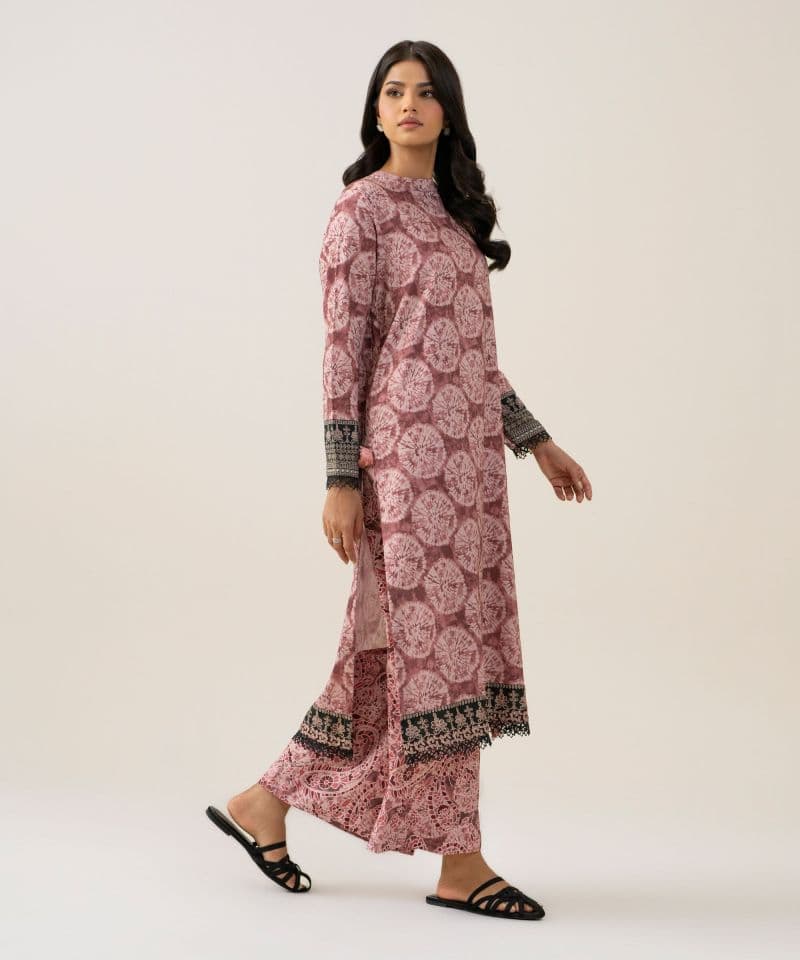 2 Piece - Printed Linen Suit