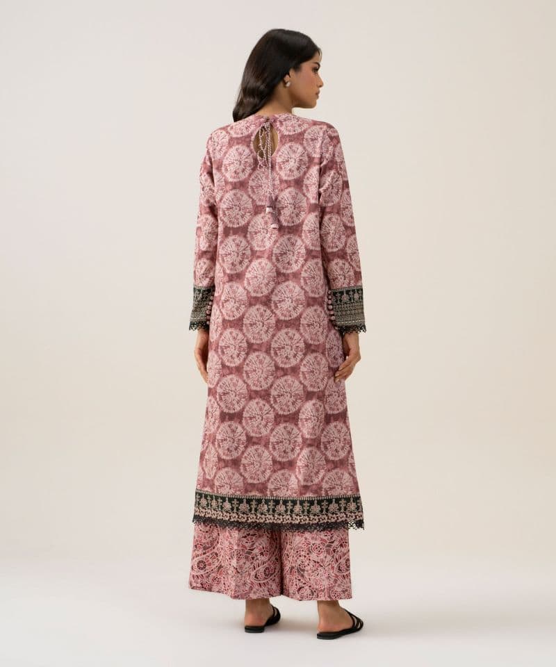 2 Piece - Printed Linen Suit