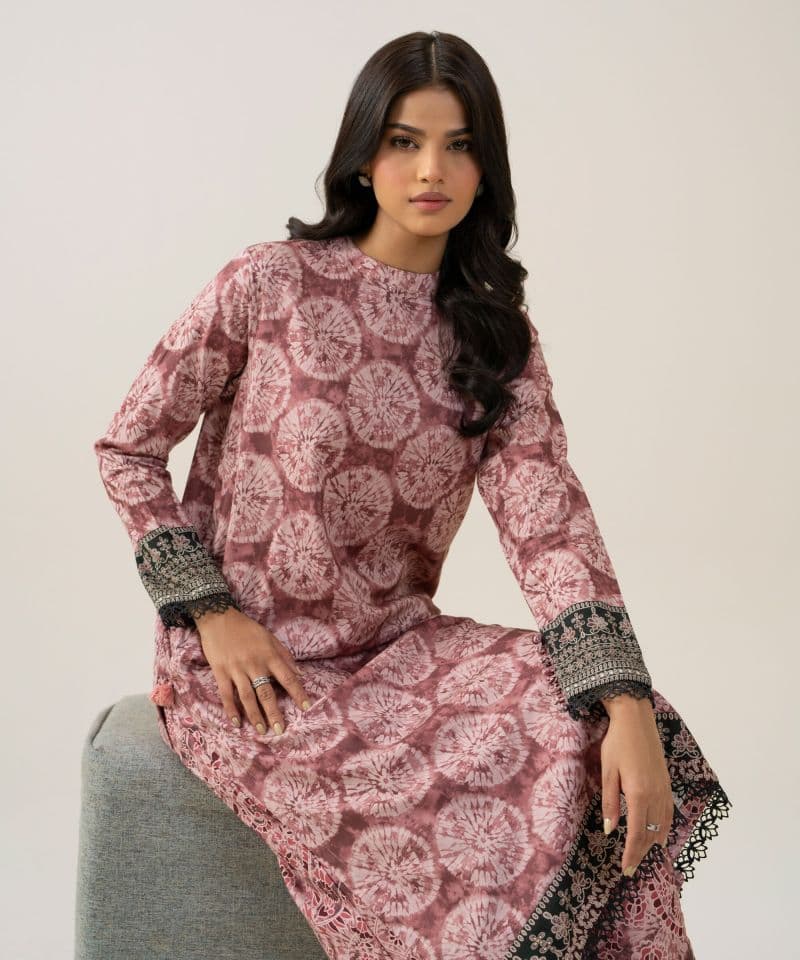 2 Piece - Printed Linen Suit
