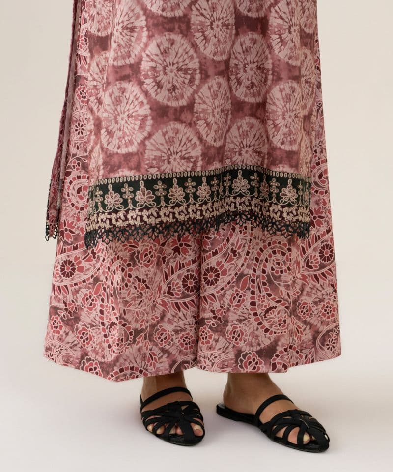 2 Piece - Printed Linen Suit