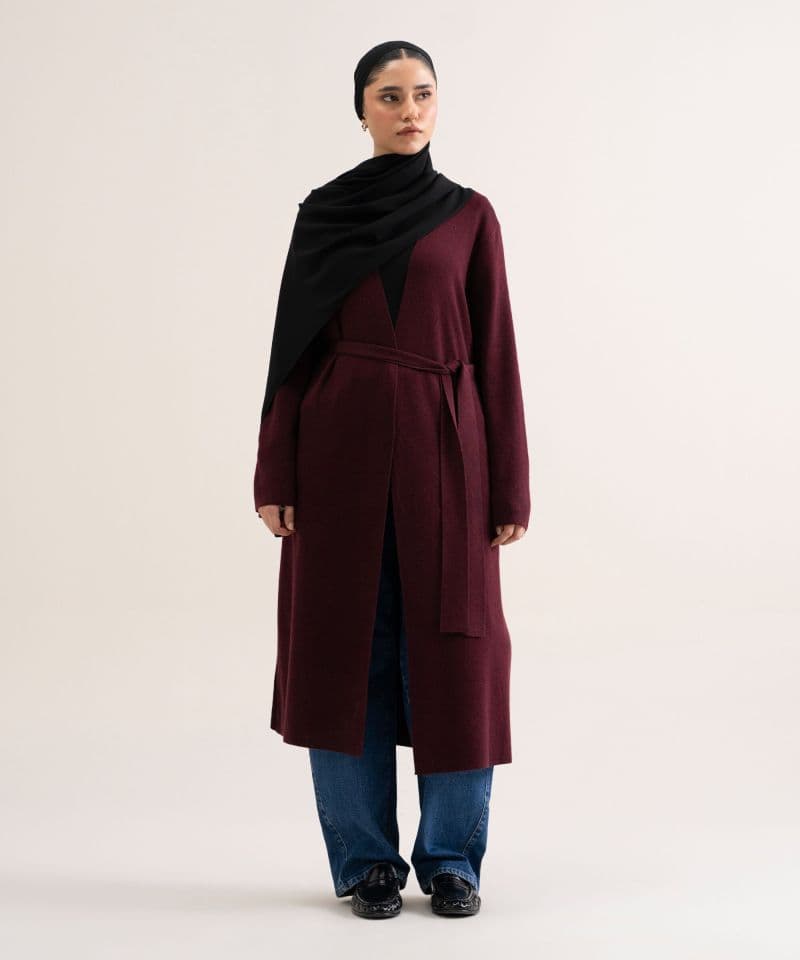 Sweater-Knit Abaya Set thumbnail