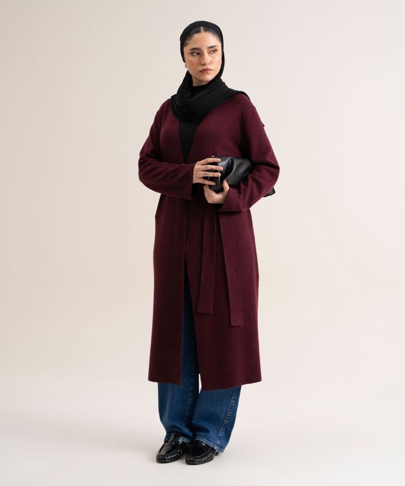 Sweater-Knit Abaya Set thumbnail