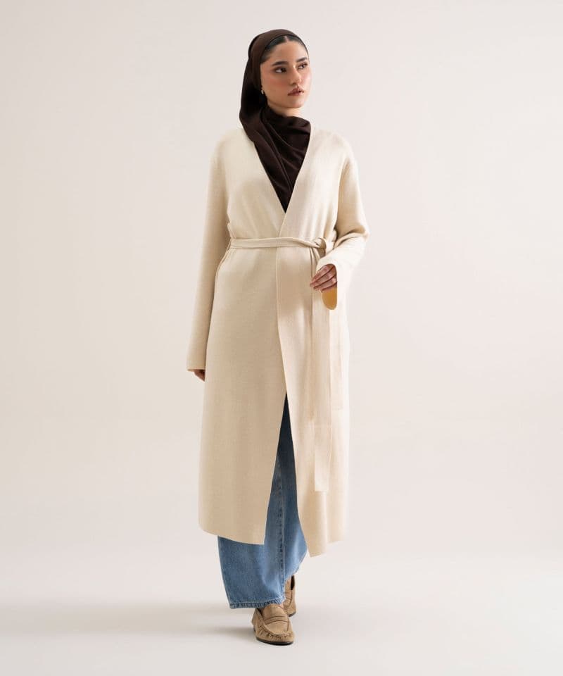 Sweater-Knit Abaya Set