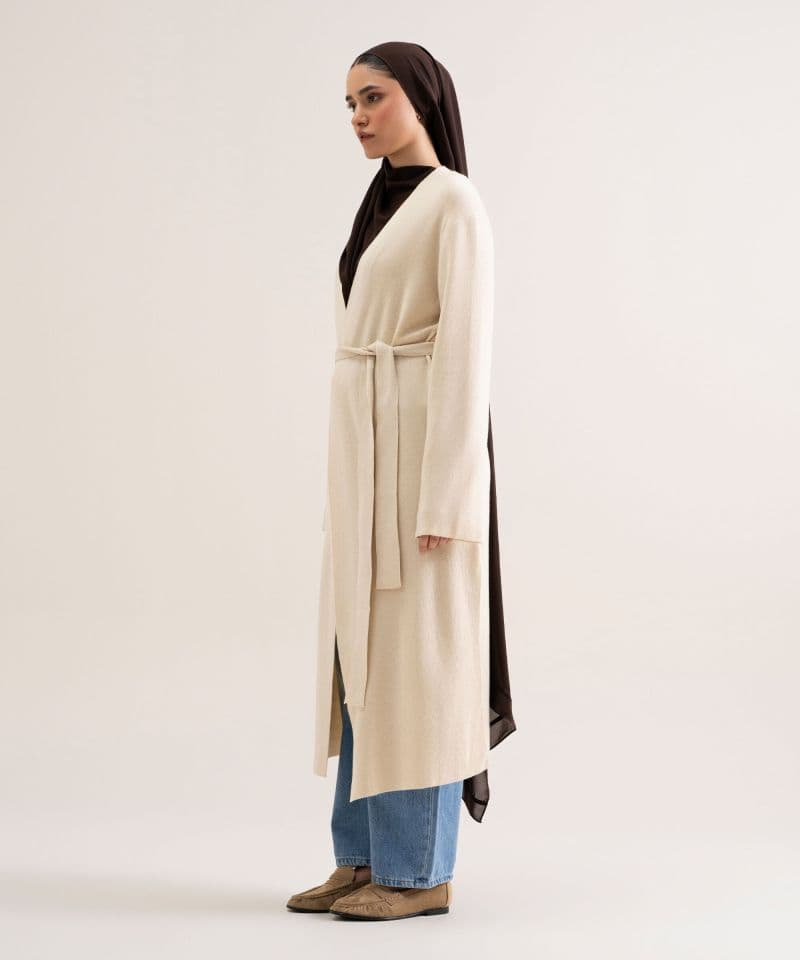 Sweater-Knit Abaya Set