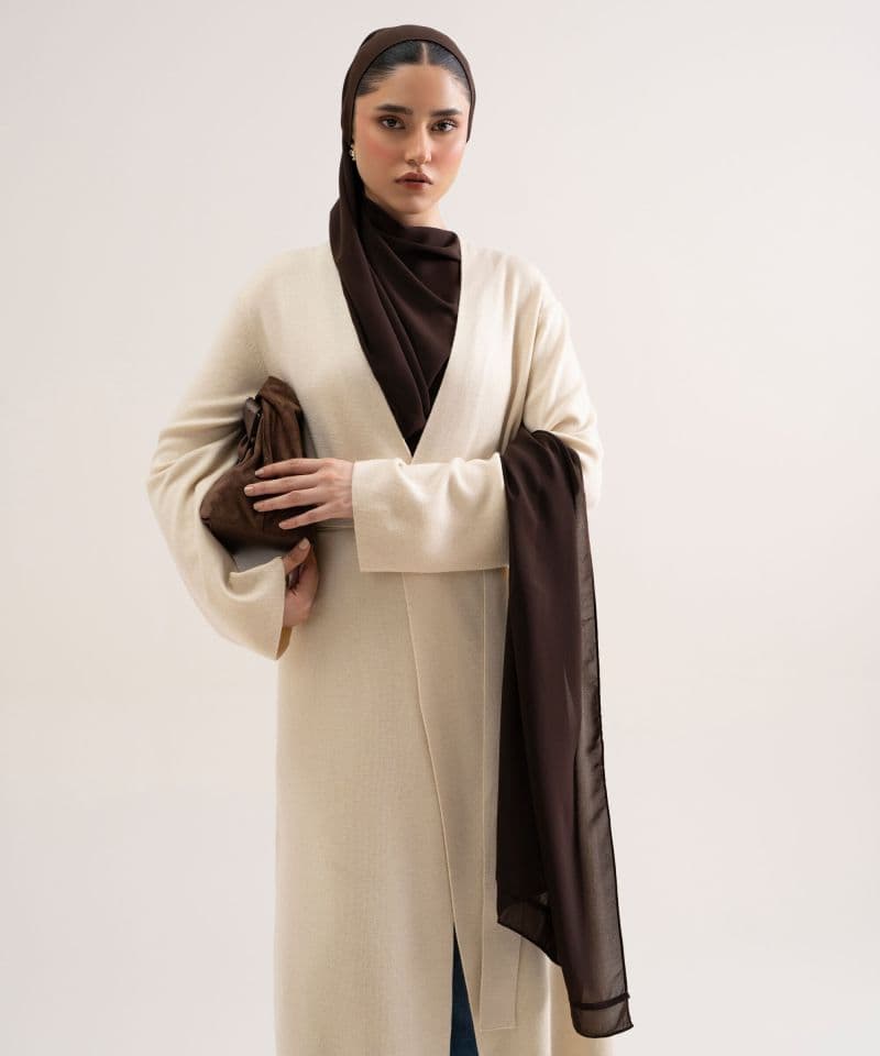 Sweater-Knit Abaya Set