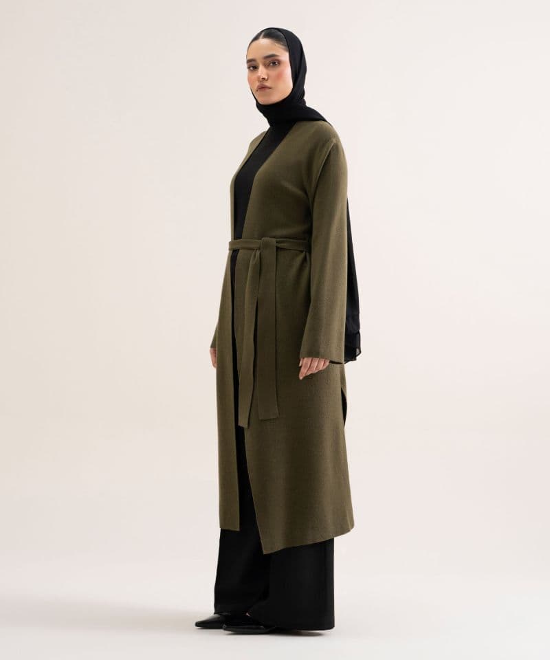 Sweater-Knit Abaya Set thumbnail