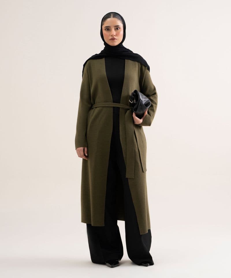 Sweater-Knit Abaya Set thumbnail