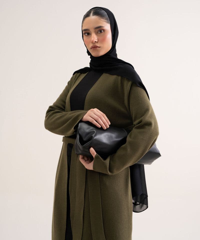 Sweater-Knit Abaya Set thumbnail
