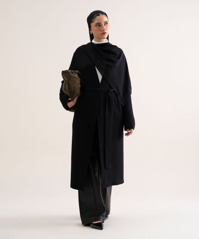 Sweater-Knit Abaya Set