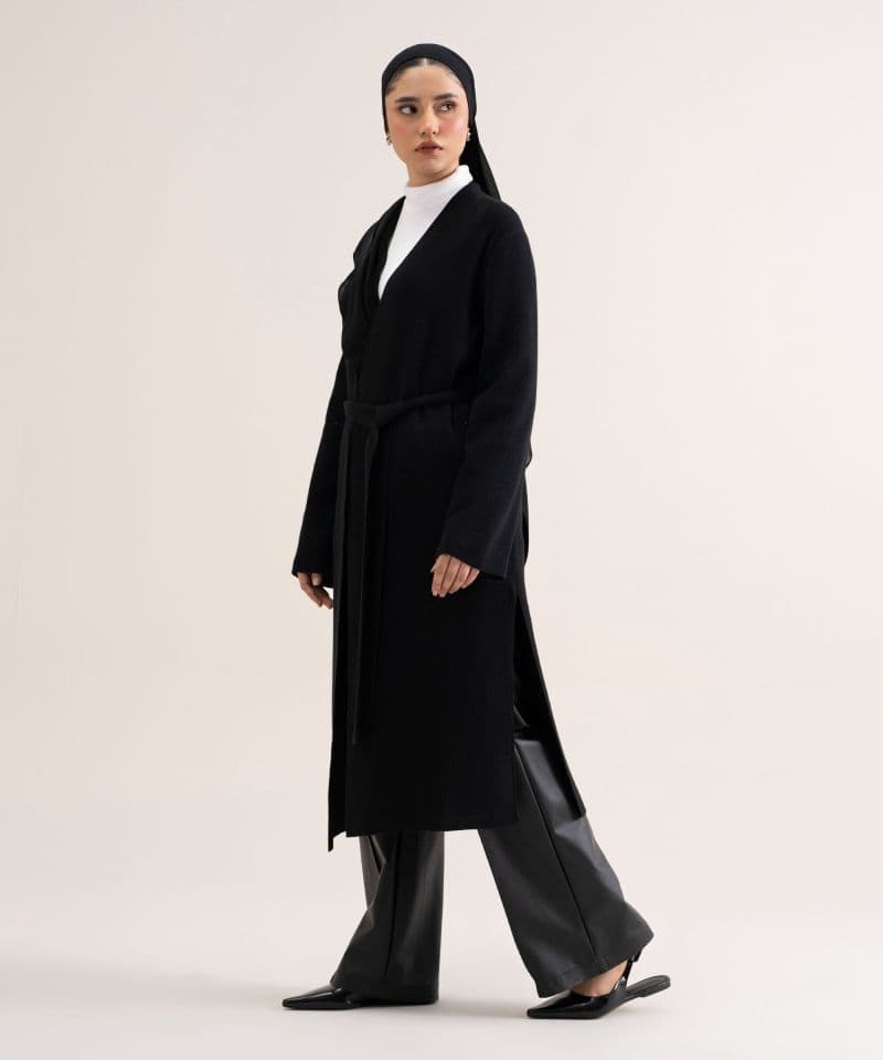 Sweater-Knit Abaya Set