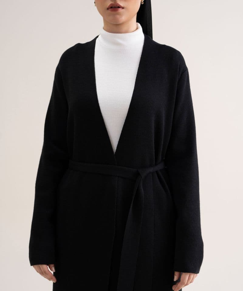 Sweater-Knit Abaya Set