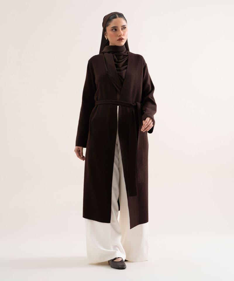 Sweater-Knit Abaya Set