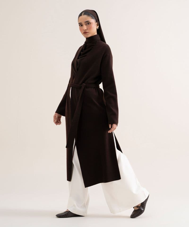 Sweater-Knit Abaya Set