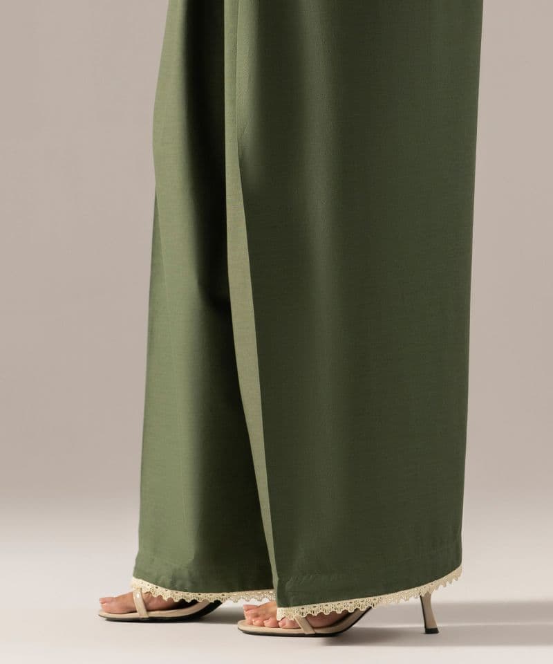 Solid Cotton Viscose Farshi Shalwar