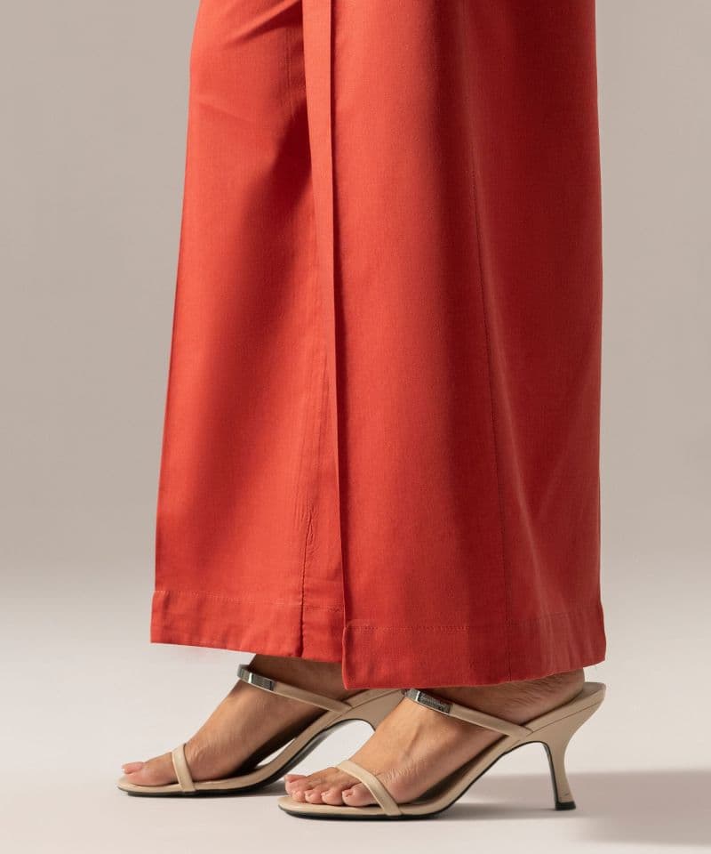Solid Cotton Viscose Flared Pants thumbnail