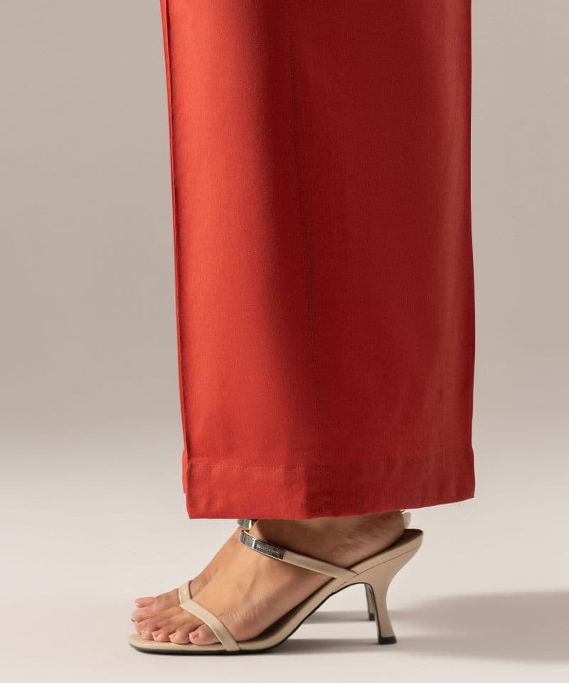 Solid Cotton Viscose Flared Pants thumbnail