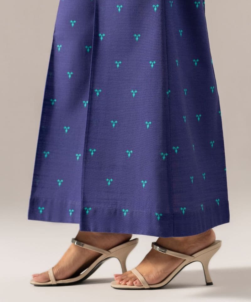 Printed Khaddar Flared Pants