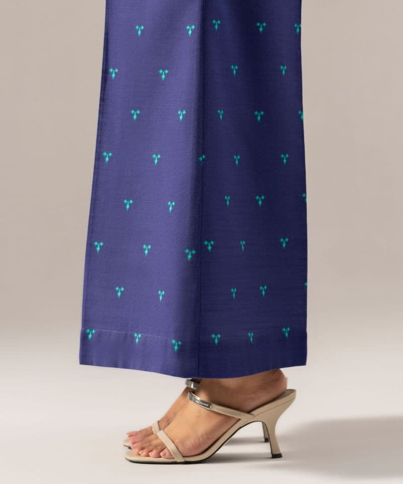 Printed Khaddar Flared Pants