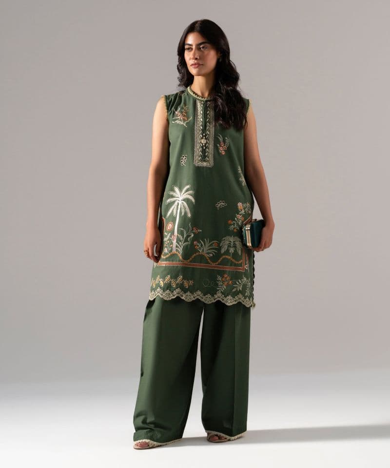 Embroidered Cotton Viscose Shirt