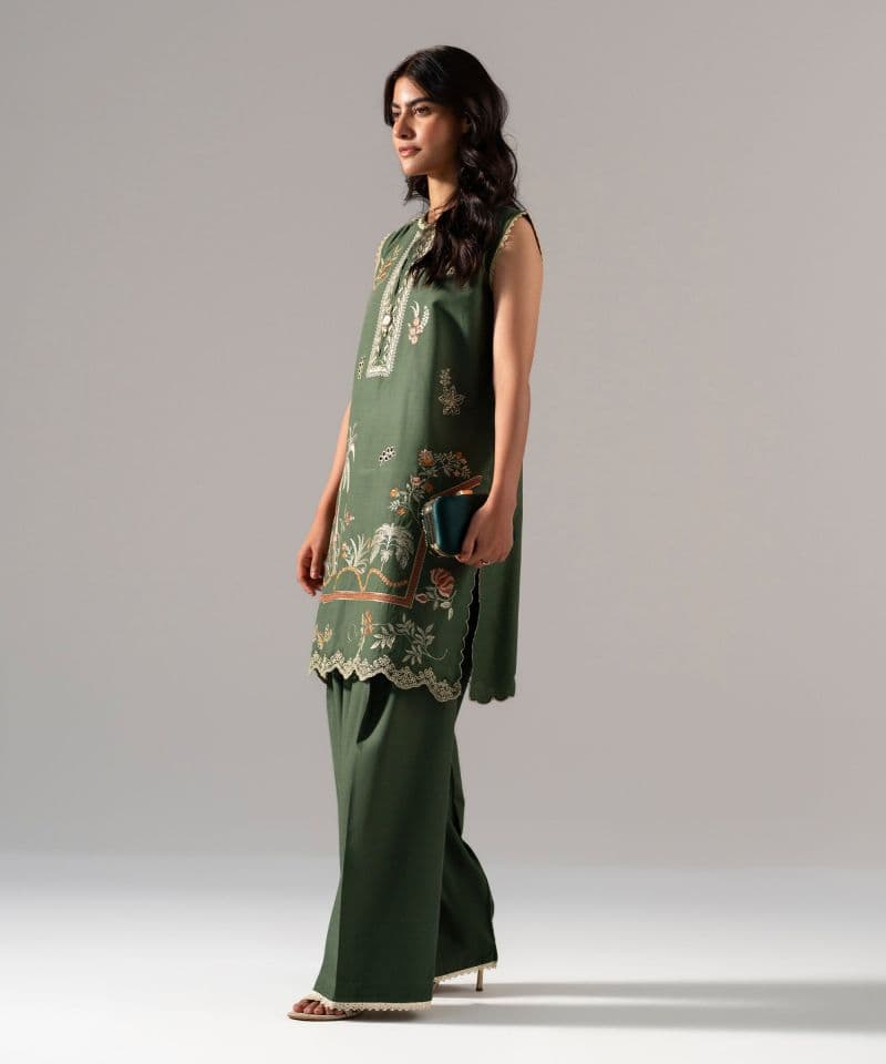 Embroidered Cotton Viscose Shirt