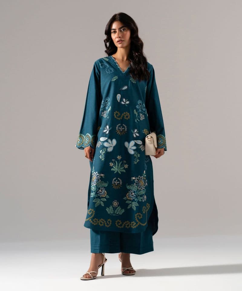 Embroidered Cotton Viscose Shirt