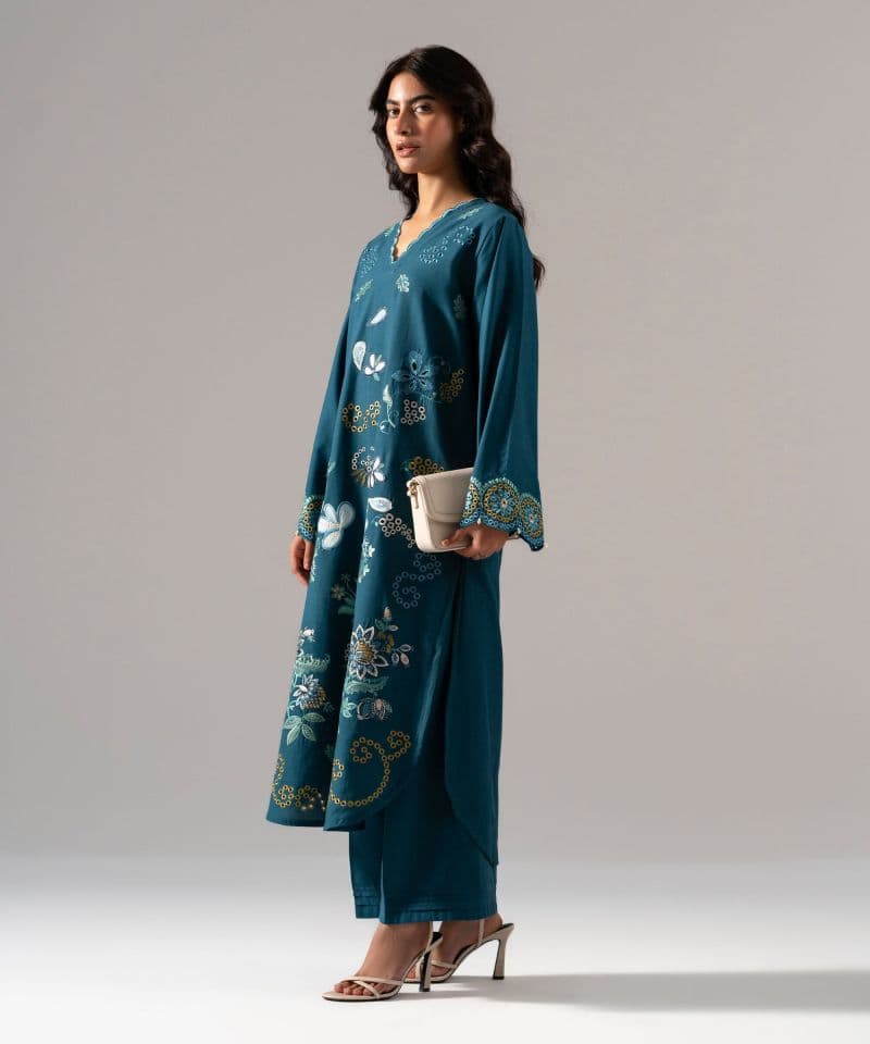 Embroidered Cotton Viscose Shirt