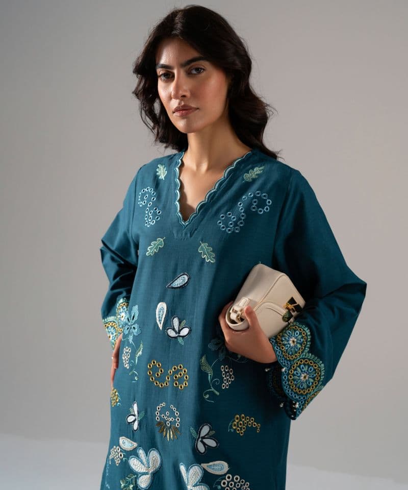 Embroidered Cotton Viscose Shirt