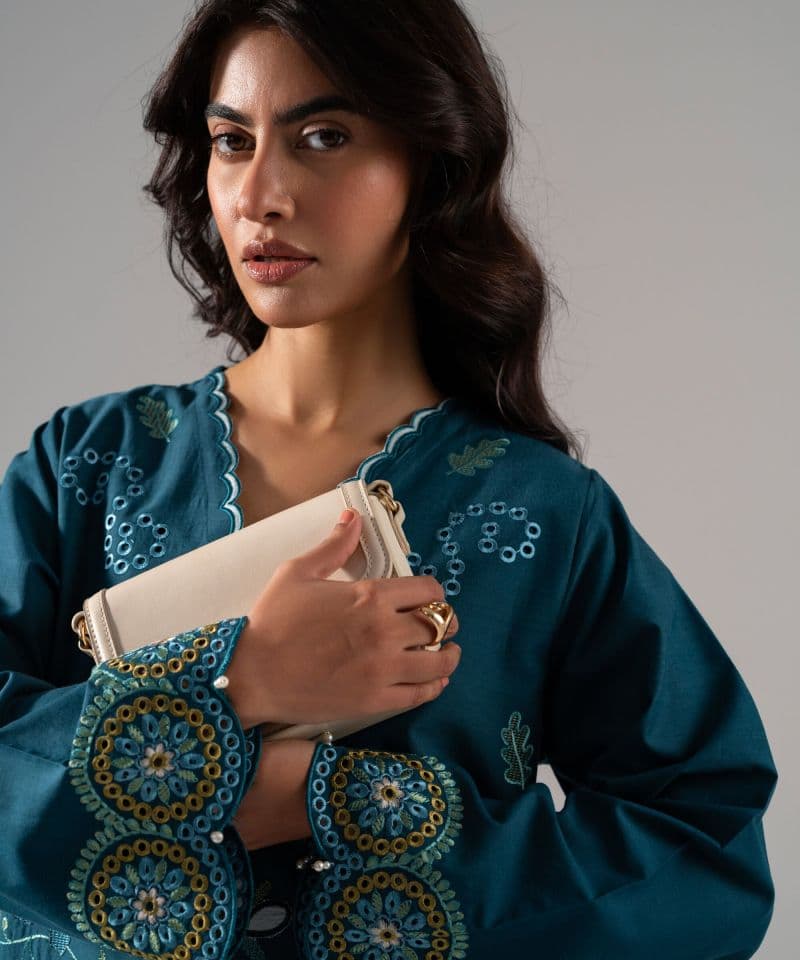 Embroidered Cotton Viscose Shirt