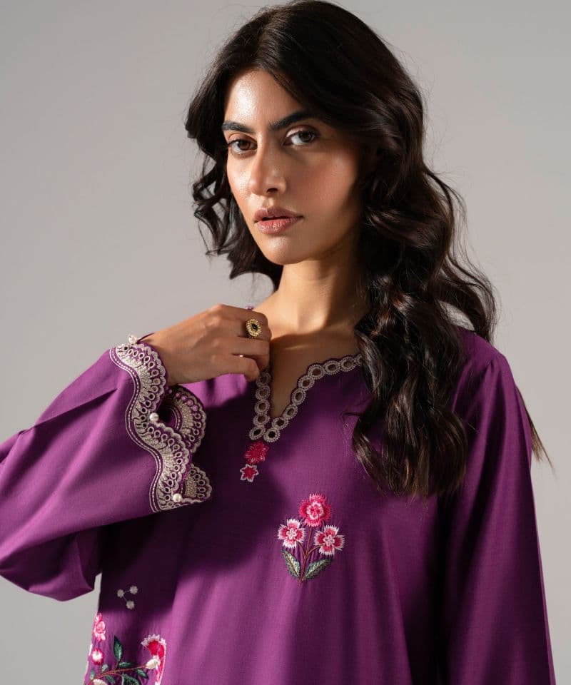 Embroidered Cotton Viscose Shirt