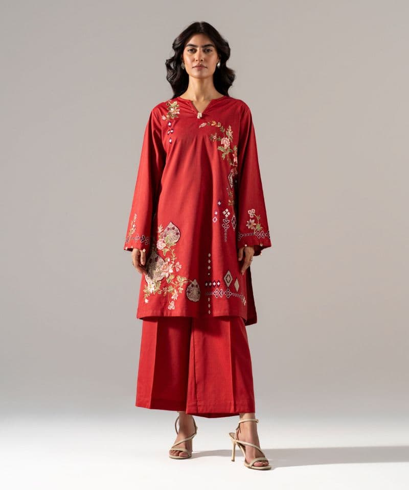 Embroidered Cotton Viscose Shirt