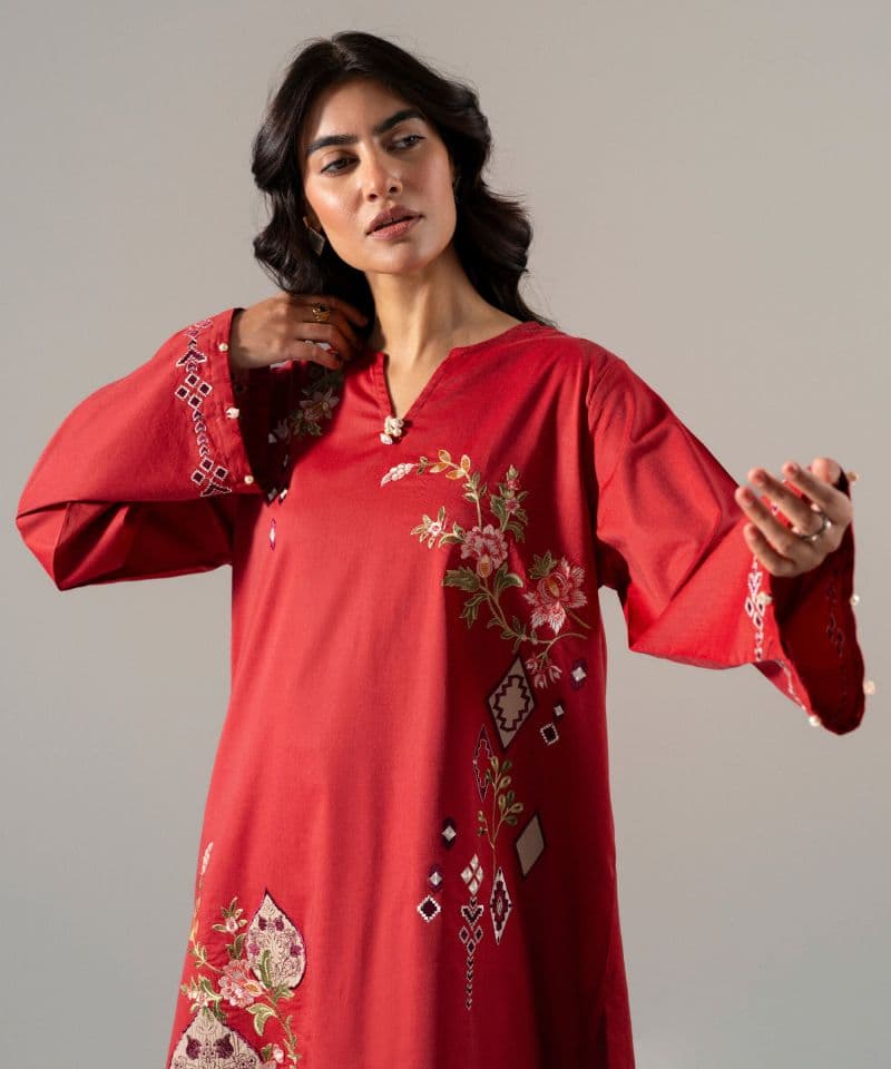Embroidered Cotton Viscose Shirt