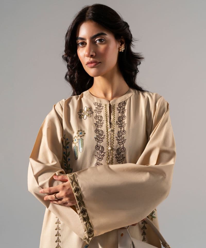 Embroidered Cotton Viscose Shirt