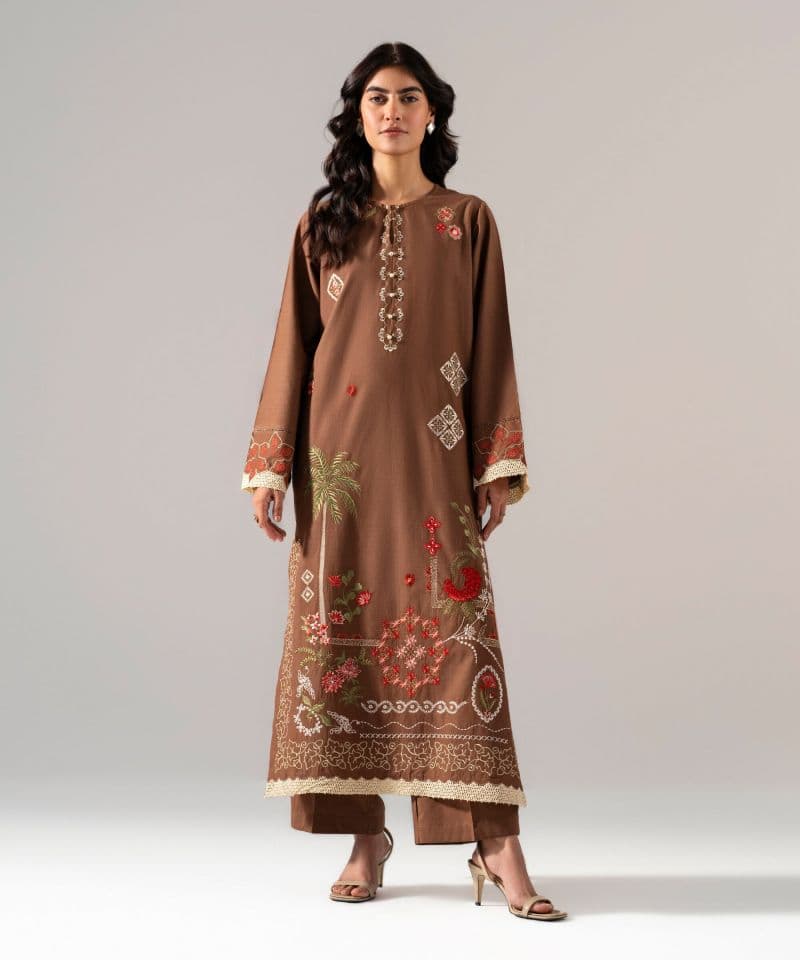 Embroidered Cotton Viscose Shirt