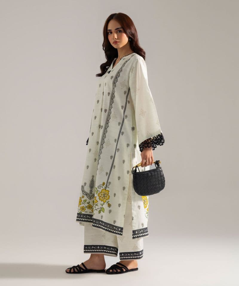 Printed Khaddar Shirt