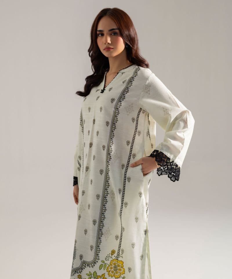 Printed Khaddar Shirt