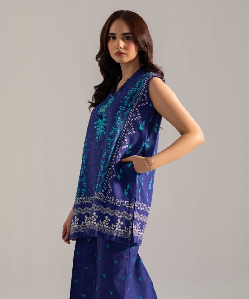 Printed Khaddar Shirt